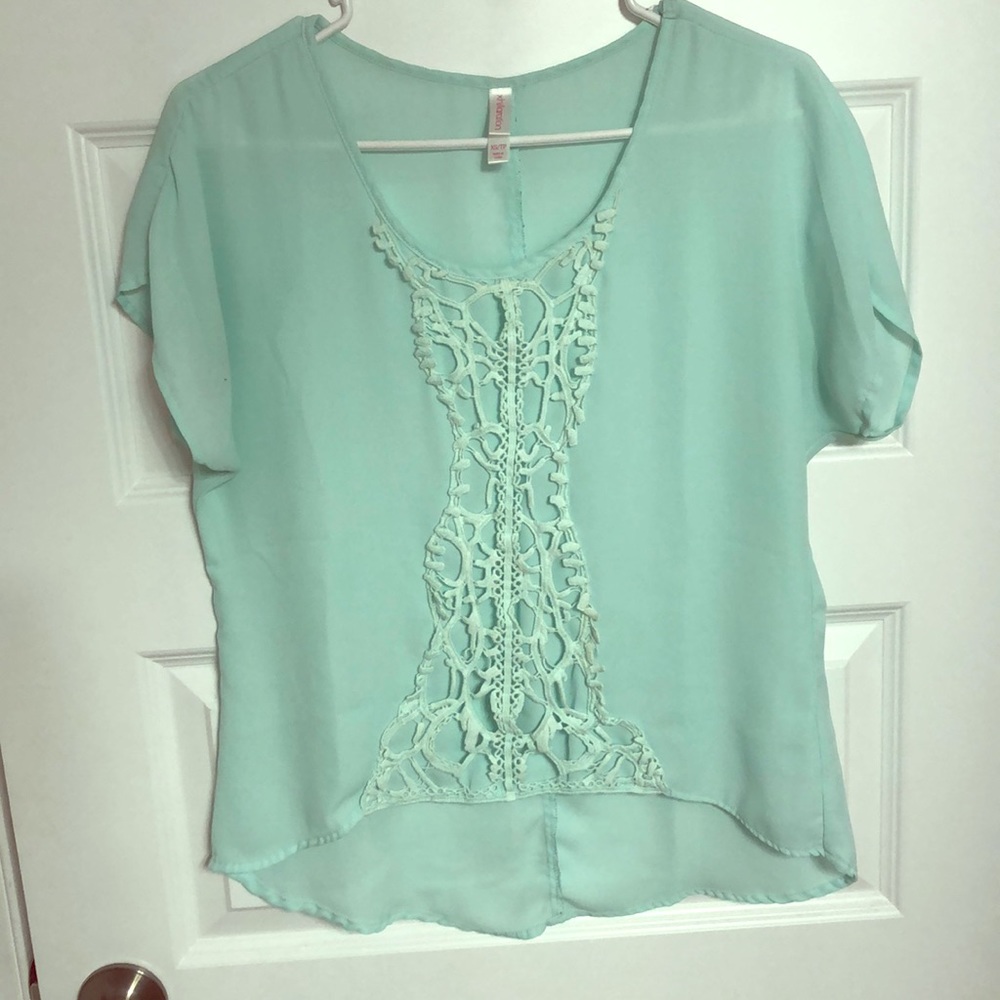 Aqua flowy Shirt
